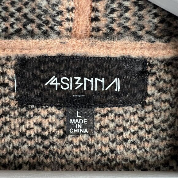 4Sienna Size L Cardigan Sweater Leopard Animal Print Open Front Knit Soft Casual - Picture 3 of 10